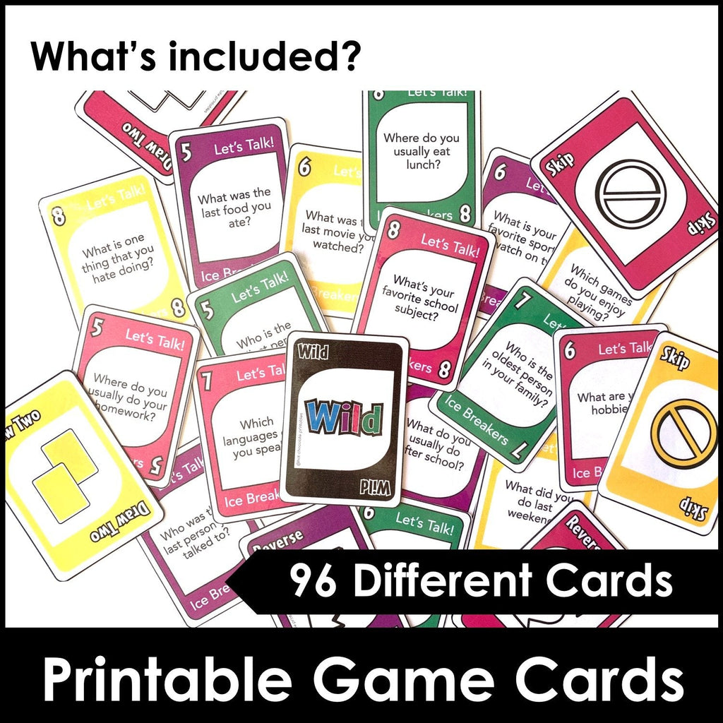 Ice Breaker Card Game - Getting to Know You Questions - Back to School - Hot Chocolate Teachables