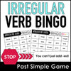 Irregular Verb BINGO Game: Past Simple - Hot Chocolate Teachables