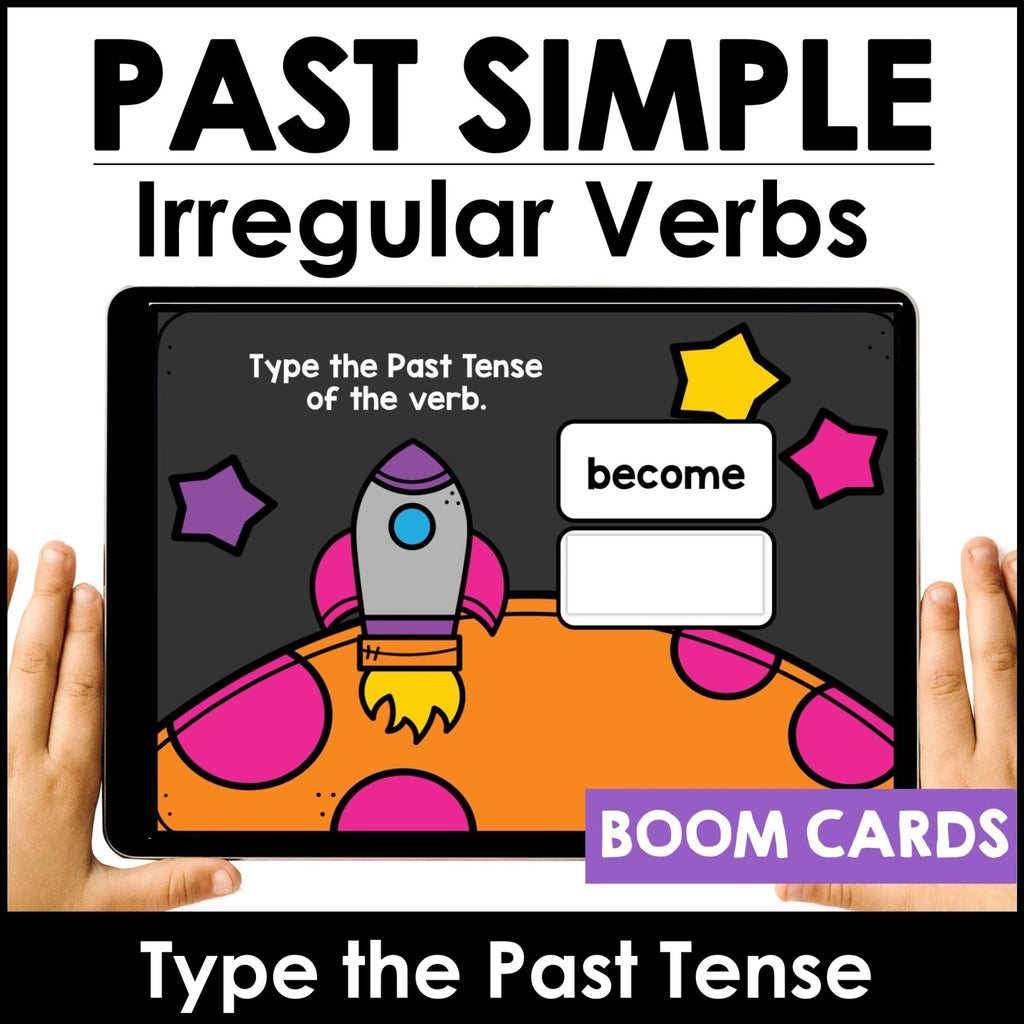 Irregular Verb Boom Cards™ Past Tense Digital Task Cards - Hot Chocolate Teachables