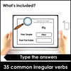 Irregular Verb Detective BOOM CARDS™: Past Tense and Past Participle (Set 2) - Hot Chocolate Teachables