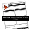 Monthly Calendar & Newsletter Parent Communication Bundle - Editable with yearly updates - Hot Chocolate Teachables