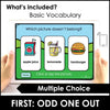 ODD ONE OUT | Which picture doesn't belong? Vocabulary BOOM CARDS™ - Hot Chocolate Teachables