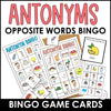 Opposite Words Printable Bingo Game - Antonyms - Hot Chocolate Teachables