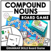 Parts of Speech Board Game BUNDLE: Nouns, Verbs, Prepositions of Place - Hot Chocolate Teachables