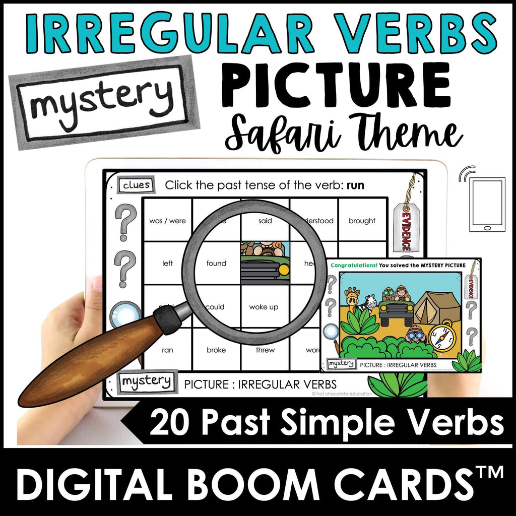 Past Tense Irregular Verbs : ESL Digital Games & Activity Bundle - Google & Boom - Hot Chocolate Teachables