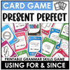 Present Perfect with For & Since | Uno Style Card Game - Hot Chocolate Teachables