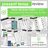 Present Tenses Grammar Review - Escape Room Activity | ELL /EFL / ESL - Hot Chocolate Teachables