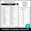 School Supplies & Classroom Vocabulary ESL Flashcards - Hot Chocolate Teachables