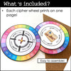 Secret Decoder - Alphabet Number Cipher Wheel Code Maker | Secret Codes - Hot Chocolate Teachables