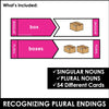 Singular and Plural Noun Suffixes - Matching Activity | -s, -es, -ies endings - Hot Chocolate Teachables