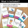 Spring Prepositions of Place Matching Cards: Prepositional Phrase Match - Hot Chocolate Teachables