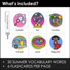 Summer Vocabulary Flashcards with Editable Text - ESL Flashcards for Kids - Hot Chocolate Teachables