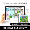 Synonym Match | Word pairs with similar meanings | Mystery Picture Boom Cards™ - Hot Chocolate Teachables