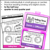 Telling Time Task Cards | Comparing Clocks - Half hour & quarter hour - Hot Chocolate Teachables