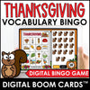 Thanksgiving Digital BINGO Game - Vocabulary Building - Boom Cards™ - Hot Chocolate Teachables