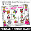 Valentine's Day EASY BINGO GAME for Preschool and Kindergarten - Hot Chocolate Teachables