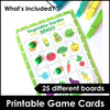 Vegetable Garden Vocabulary Bingo Game + Flashcards - Hot Chocolate Teachables