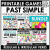 Verb Games Bundle: Past Simple Regular and Irregular Verbs - Hot Chocolate Teachables