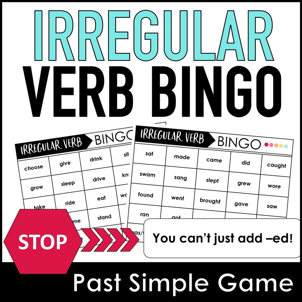 Verb Games Bundle: Past Simple Regular and Irregular Verbs - Hot Chocolate Teachables