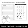 Vocabulary & Sentence Building Fortune Tellers / Cootie Catcher Valentine's Day - Hot Chocolate Teachables