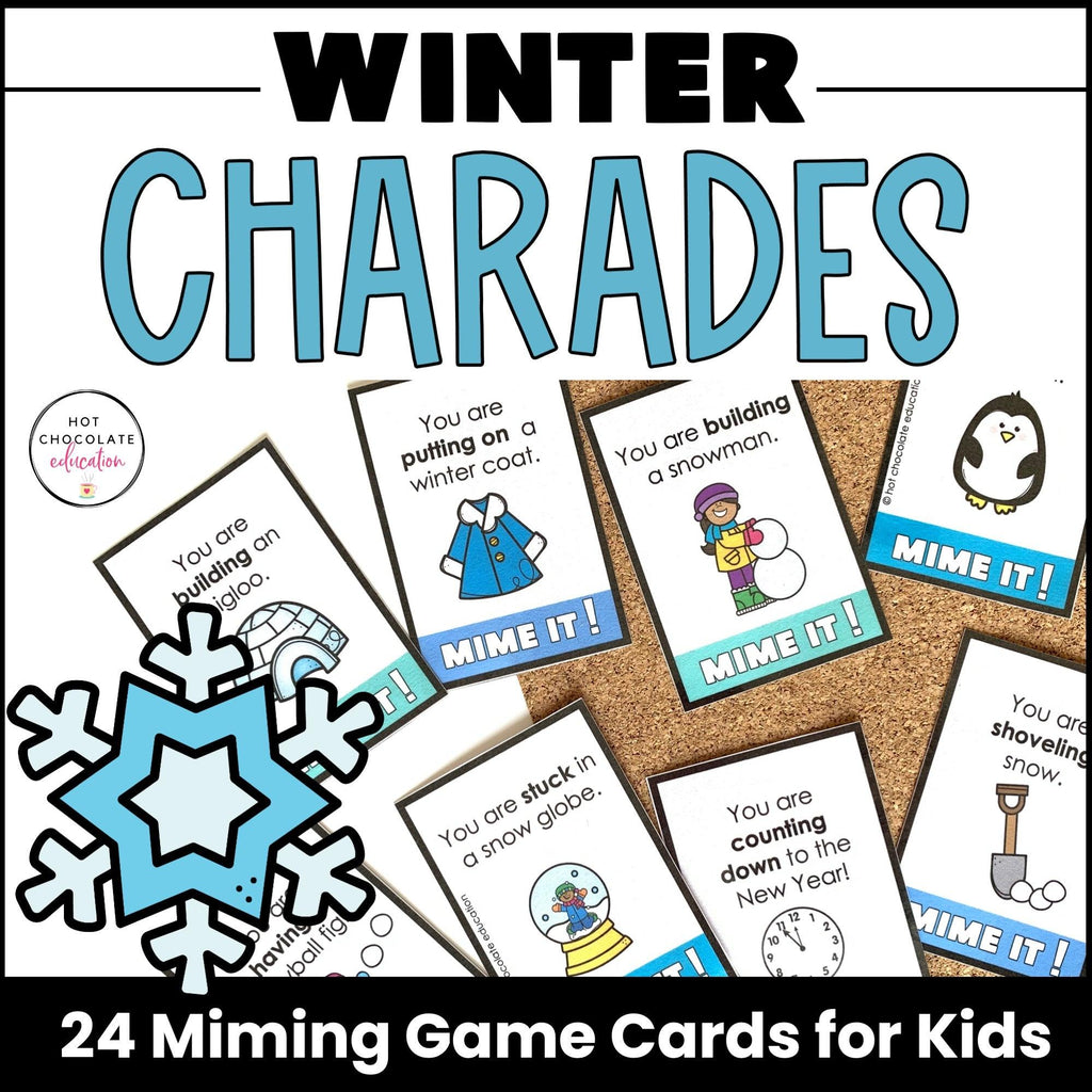 WINTER Games and Activity Bundle - Grammar & Vocabulary for ELL / ESL / EFL - Hot Chocolate Teachables