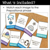 Winter Prepositions of Place Matching Cards: Prepositions Center Activity - Hot Chocolate Teachables