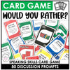 Would you rather? Question Card Game | Answering Questions & Expressing Opinions - Hot Chocolate Teachables